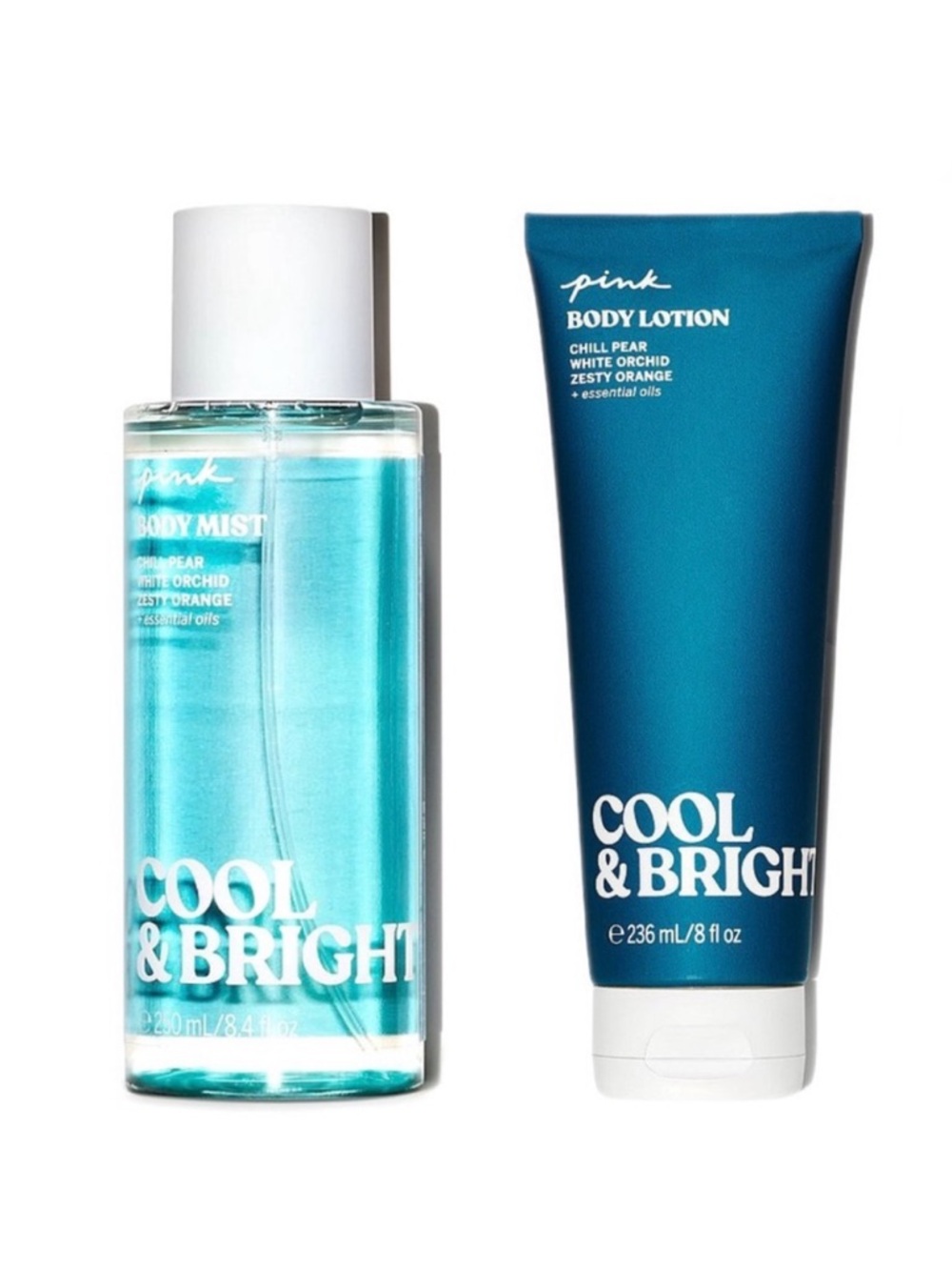 VICTORIA’S SECRET PINK “Cool & Bright” body lotion and mist set🦋🦋